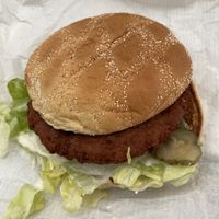 Plant based beef burger  at MAX in Copenhagen