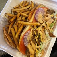 Oyster mushroom po boy 🤤drop  at Hearts Choices - NorthEast in Calgary