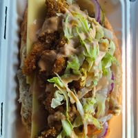 Oyster Mushroom Po'boy at Hearts Choices - NorthEast in Calgary