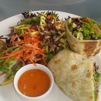 ginger chicken wrap at Hearts Choices - NorthEast in Calgary