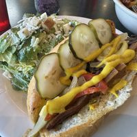 Philly cheesesteak with Caesar salad.  at Hearts Choices - NorthEast in Calgary