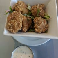 Salt and Pepper Cauliflower wings with blue cheeze sauce at Hearts Choices - NorthEast in Calgary