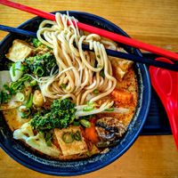 Vegan Laksa (with no bean sprouts or fried garlic) at CHOW in Darwin