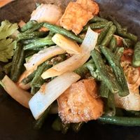 Vegan style stir-fried snake beanss  at CHOW in Darwin