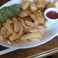 Deep fried Tofu ";Fish";  at Red Lion at Pickmere in Knutsford