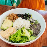 “Build your own salad” - vegan and cooked edition.   at Fresco Habito in Playa Del Carmen