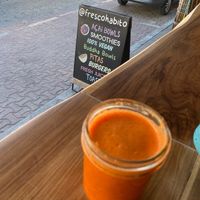 Carrot Juice at Fresco Habito in Playa Del Carmen