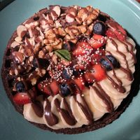 Cacao waffle  at Fresco Habito in Playa Del Carmen