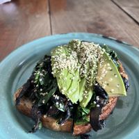 Mushroom on toast  at Fresco Habito in Playa Del Carmen