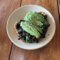 Green & Champi Cheese Toast   at Fresco Habito in Playa Del Carmen