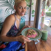 Beet toast at Fresco Habito in Playa Del Carmen