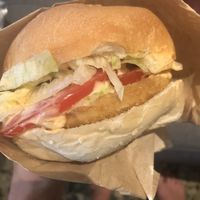 Spicy chicken sandwich! at Vegan Picnic in San Francisco