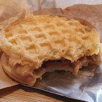 Maple PB and Banana waffle at Vegan Picnic in San Francisco