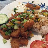Spicy Cha Cha  rice and shrimp (vegan) at Loving Heart in Clermont