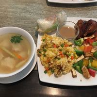 Combo #3 with a wonton soup 👌 at Loving Heart in Clermont