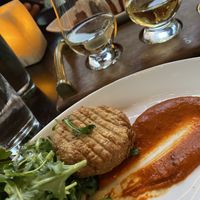 Crab cake at Wynn Hotel - La Cave in Las Vegas