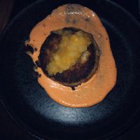 Heart of Palm “Crab” Cake  at Wynn Hotel - La Cave in Las Vegas