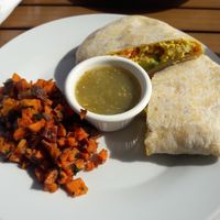 breakfast burrito at Bronze Cafe in Las Vegas