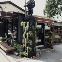 Outside the Café at Nokhook Cafe in Surat Thani