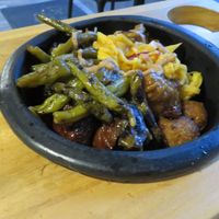 Sorry, it's not the prettiest photo, but it also wasn't our favorite food. It was kind of a mash of over-cooked rice, veggies and protein sources.  at Pot in Bogota