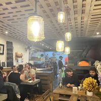 You can see the chef preparing the pizza’s  at Bancale 61 in Maastricht