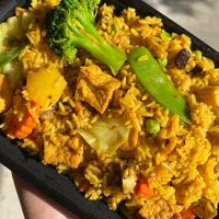 Pineapple Fried Rice with tofu and no egg   at Thai Silver Spoon  in Springboro