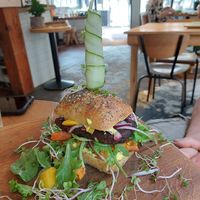 Vegan beetburger at By-Kees in Heerenveen