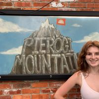 so excited to be here!  at Pierogi Mountain in Columbus