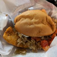 Seitan schnitzel sandwich at Pierogi Mountain in Columbus