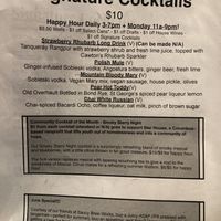 Cocktail Menu Page 4  at Pierogi Mountain in Columbus