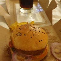 Veggie Burger at Rare Earth Cafe & Organic Store in Mumbai