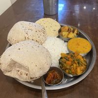 vegan thali  at Niyati Cafe in Varanasi