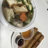 Combo 1 - pho and spring rolls   at Tina Vietnamese Cuisine (V-Cafe) in New Westminster