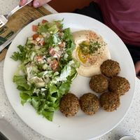 Falafel plate  at Falafel Bar in Tamarindo