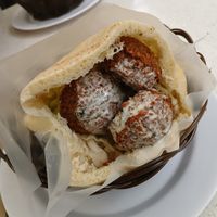 Falafel sandwich at Falafel Bar in Tamarindo