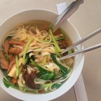Yellow noodle soup at Kang Le Restaurant in Siem Reap