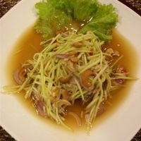 Somtum or papaya salad. 
 at Yo Vegan in Phuket