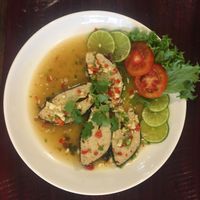 Mock fish from soya at Yo Vegan in Phuket