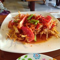 Fried som tum at Yo Vegan in Phuket