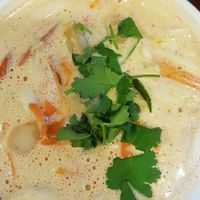 Tom yum soup (mushroom) at Yo Vegan in Phuket