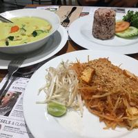 Not recommend the pad Thai but green curry is good with rice  at Yo Vegan in Phuket