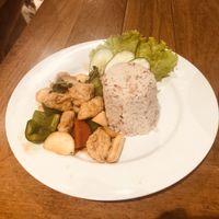 Stir Fried Holy Basil with Rice at Yo Vegan in Phuket