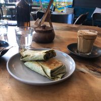 Vegan burrito at Earthy Eats in Launceston