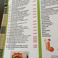 Vegan menue at Vegan Express in Leipzig