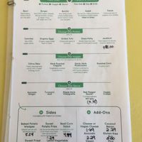 The menu on the wall does not have prices so I think they change. Took pictures of current hand held menu that has prices in erasable marker .  at Oasis Vegetarian Cafe in Riverside