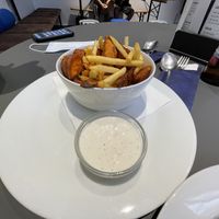 French fries (potatoes and sweet potatoes) at Die Küche in Brno