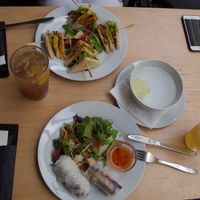 rice rolls and toasts with jackfruit  at Die Küche in Brno