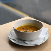 Tomato soup at Die Küche in Brno