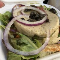 Vegan cheese at Die Küche in Brno