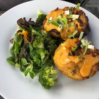 Daily menu: potato with Creme cheese at Die Küche in Brno